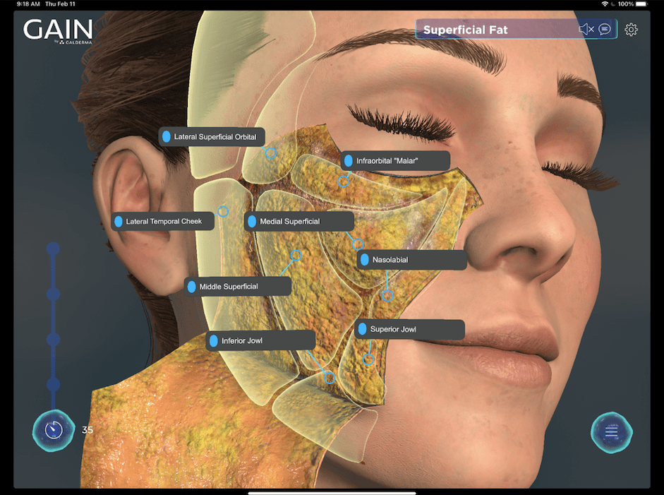 Chirurgischer Screenshot des Mittelgesichts