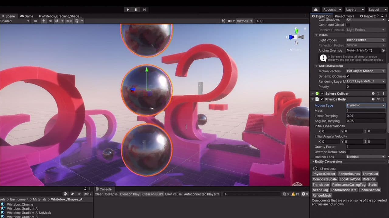 DOTS Conversion Workflow と Unity Live Link