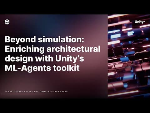 Más allá de la simulación: Enriquecimiento del diseño arquitectónico con el kit de herramientas ML-Agents de Unity