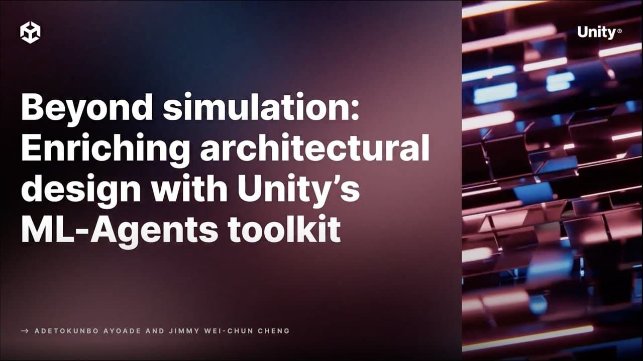 超越模拟：利用 Unity 的 ML Agents 工具包丰富建筑设计