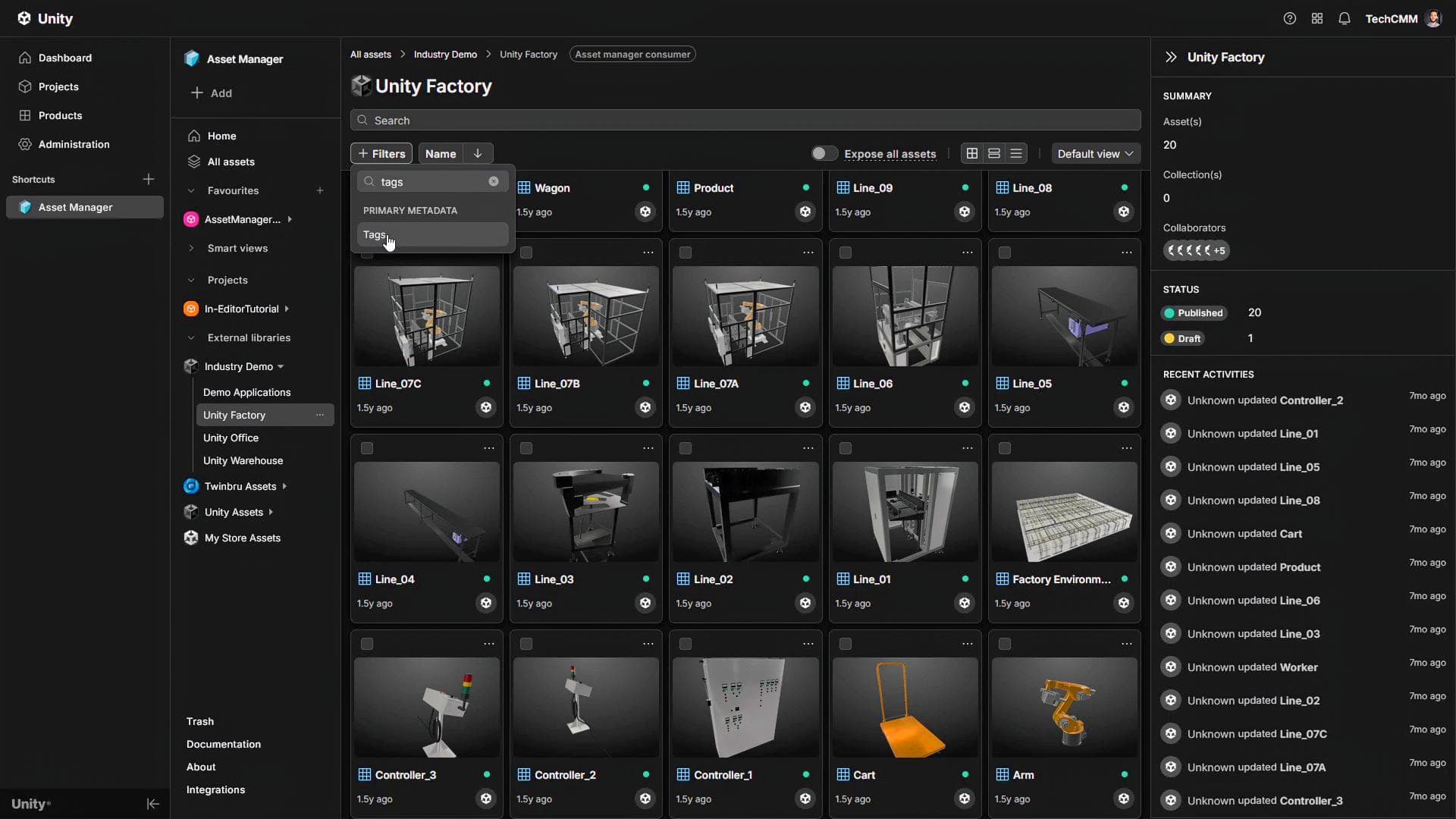 Ресурсы в Unity Asset Manager