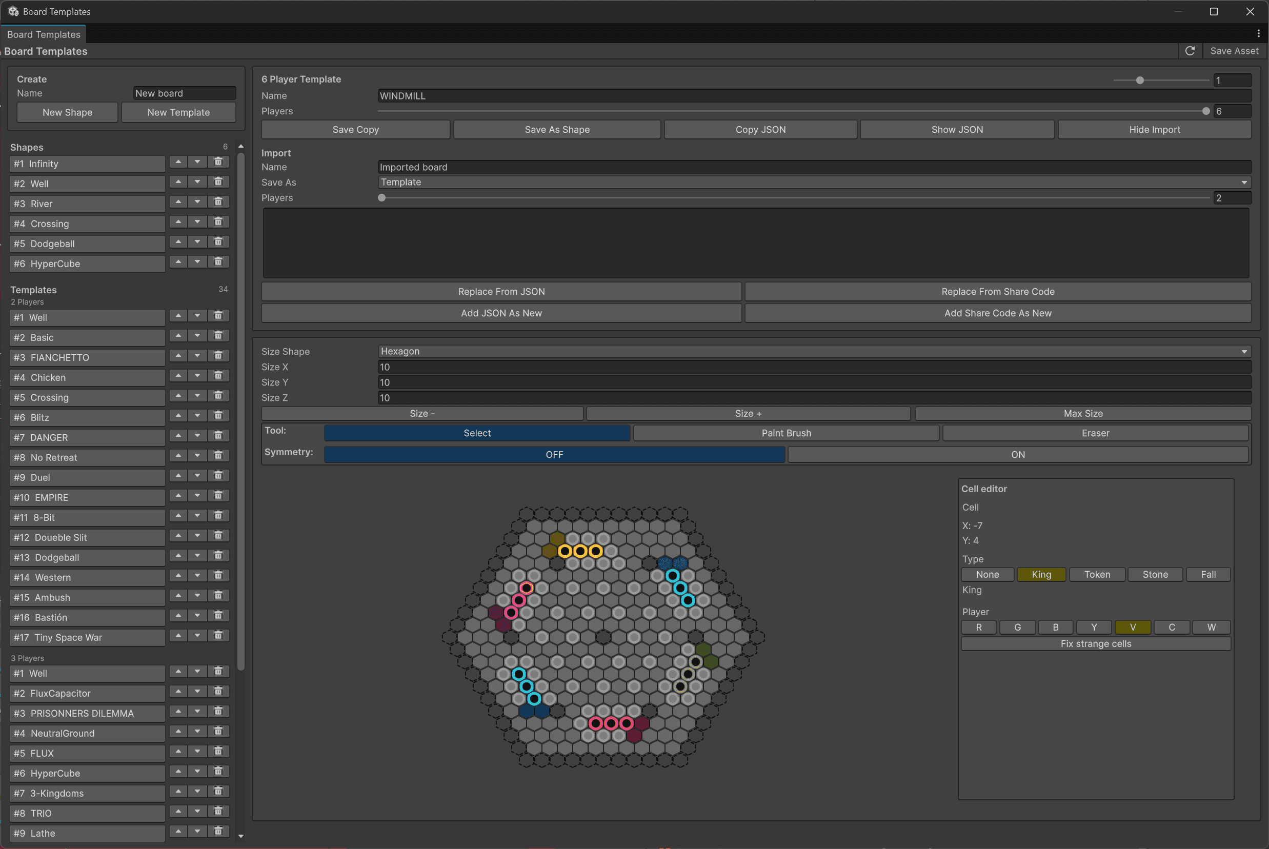 ボードテンプレートマネージャーは、Oxobox GamesがUnityで開発したカスタムツールで、迅速なボード開発を可能にします。