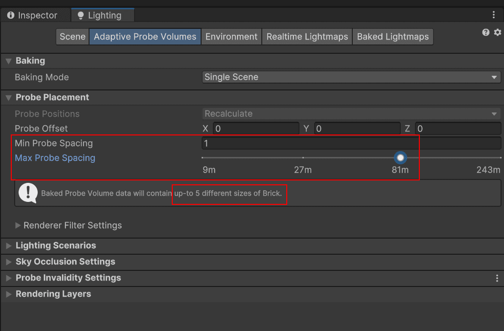Specify which subdivision levels APV should use in the Lighting Window