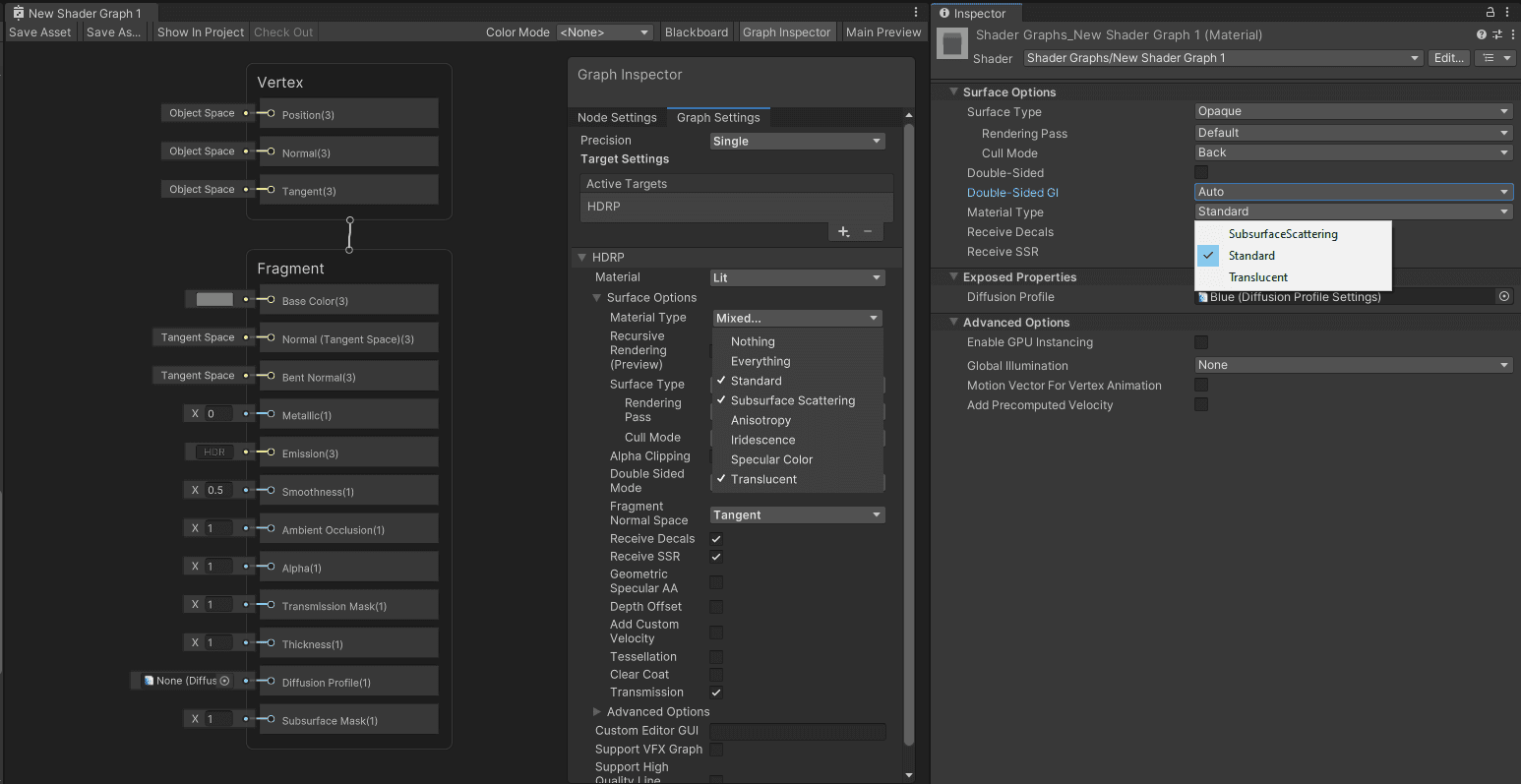 Shader Graph Material Types image