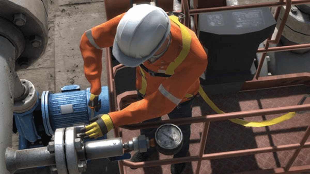 Person working on construction