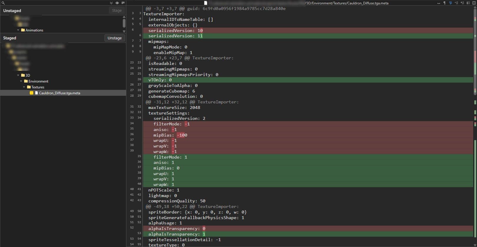 metaファイルへの変更