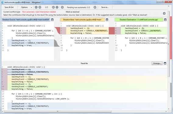 3-Wege-Zusammenführung mit Unity Version Control