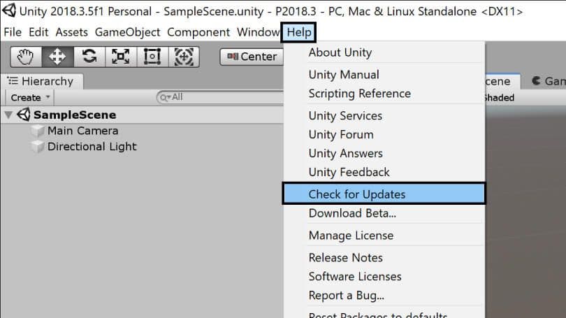 Unity 检查更新