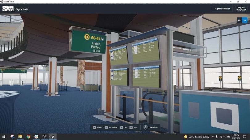 Цифровой двойник для аэропорта YVR