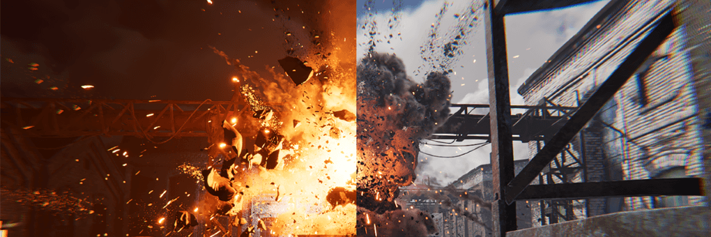 Six-way lighting, created with VFX Graph in Unity 6, enables varied smoke rendering under different lighting conditions.