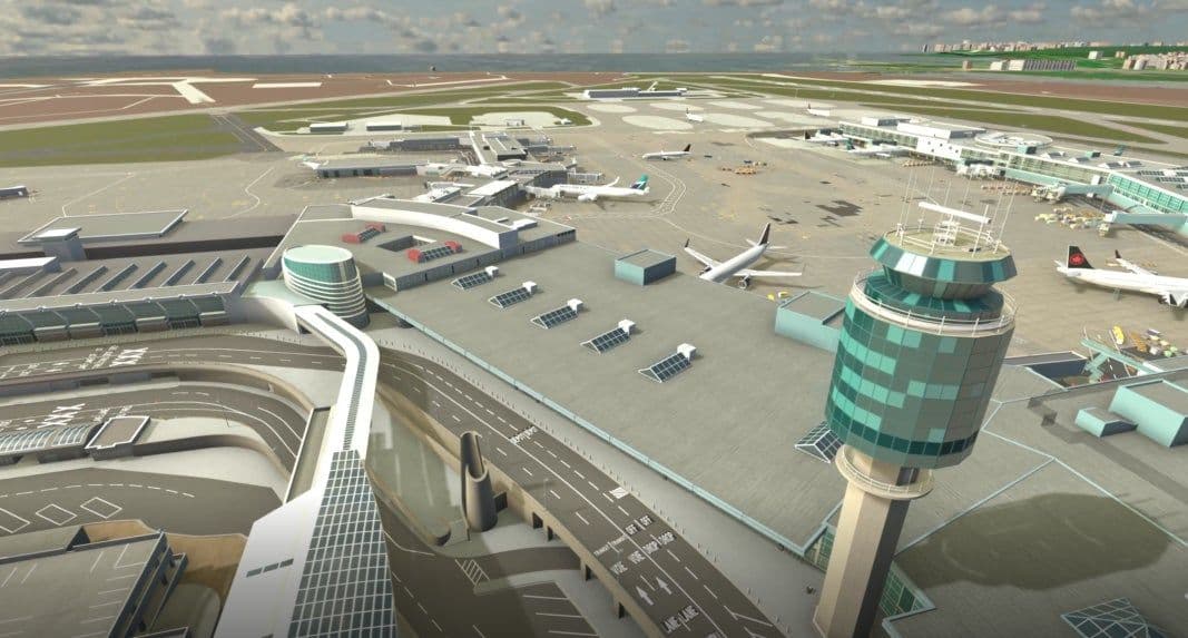 3D view of Vancouver International Airport