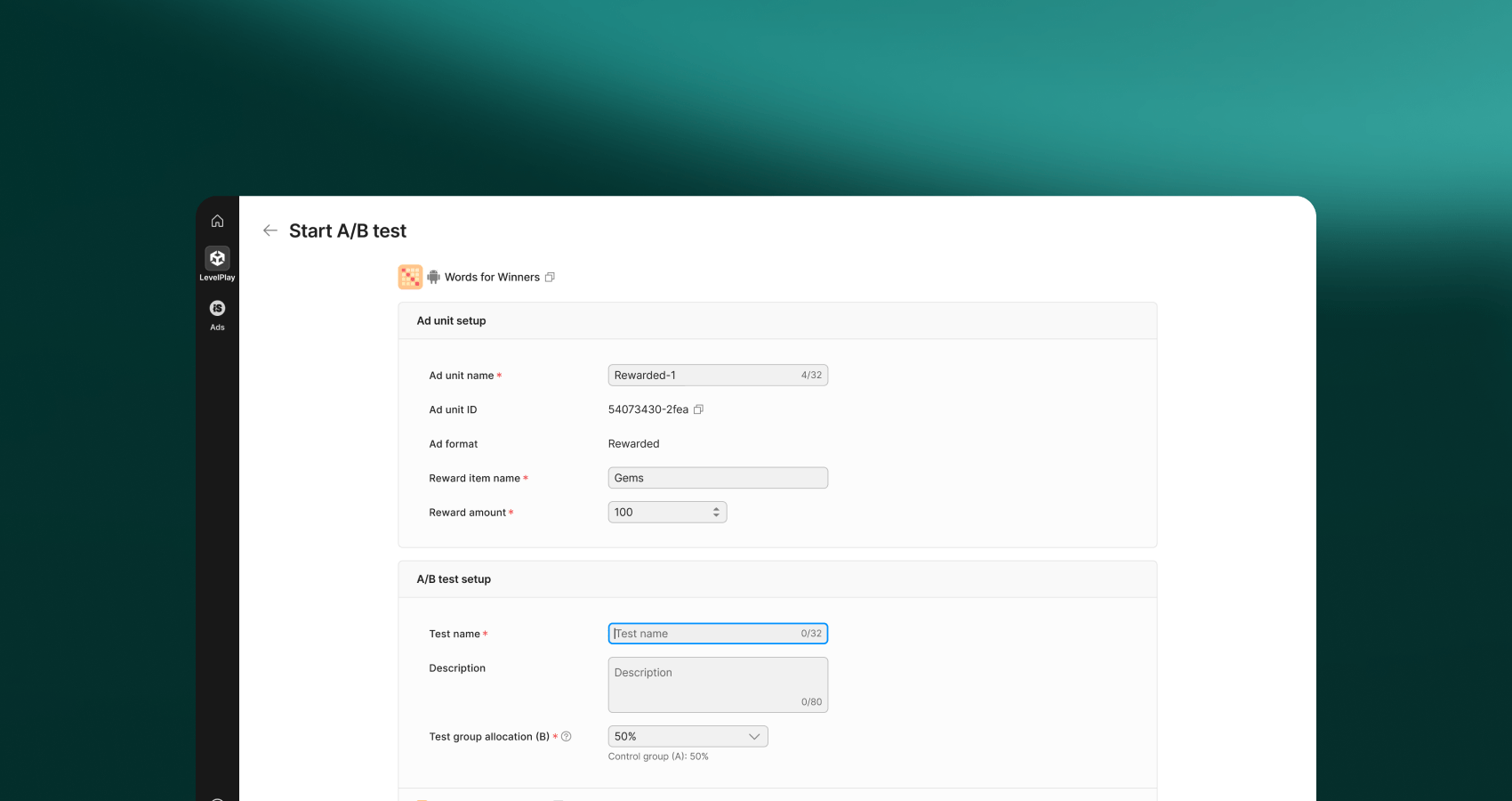 Comece a realizar testes A/B na plataforma