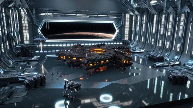 Docking Bay с OctaneRender для Unity