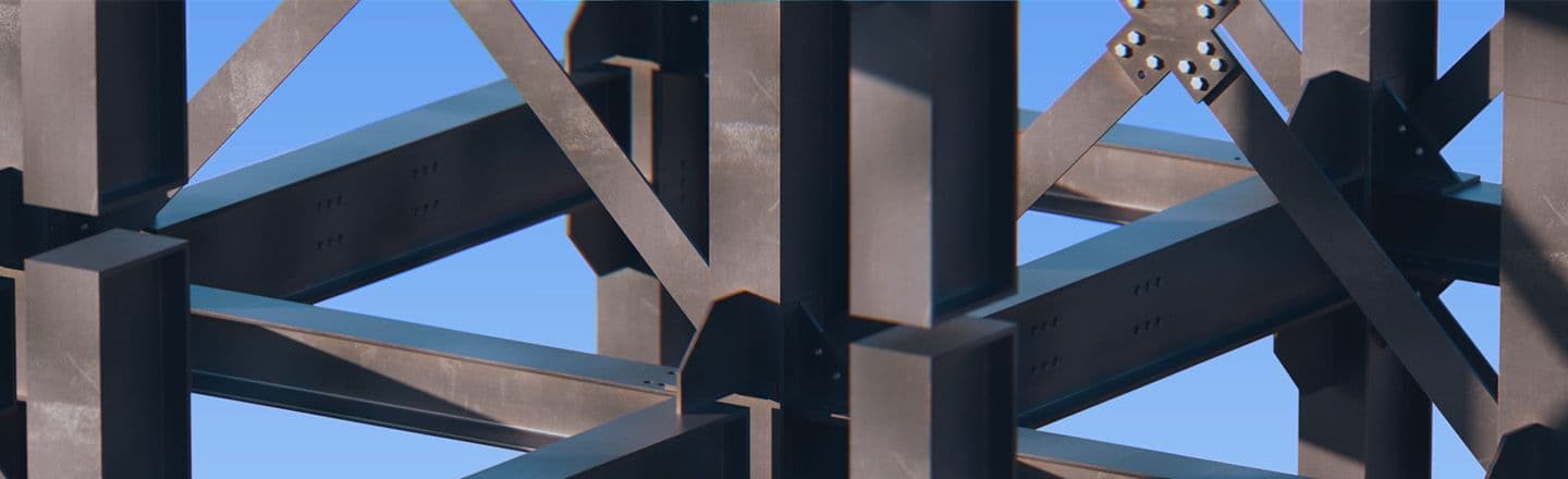 Bau von Metallfundamentträgern