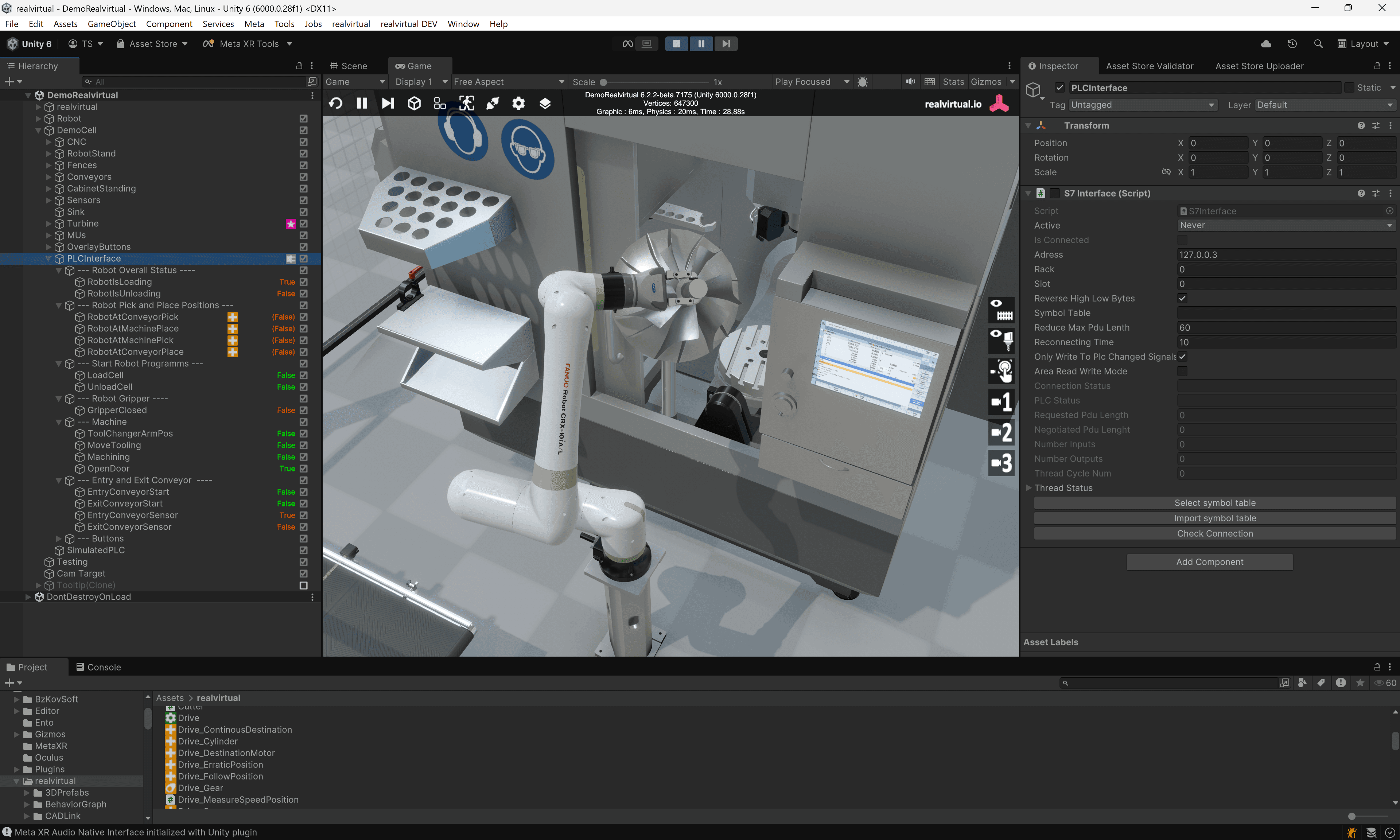Digital twin editor stacker crane