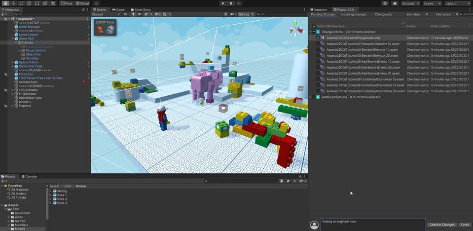 Consulta el control de versiones de Unity en el Editor