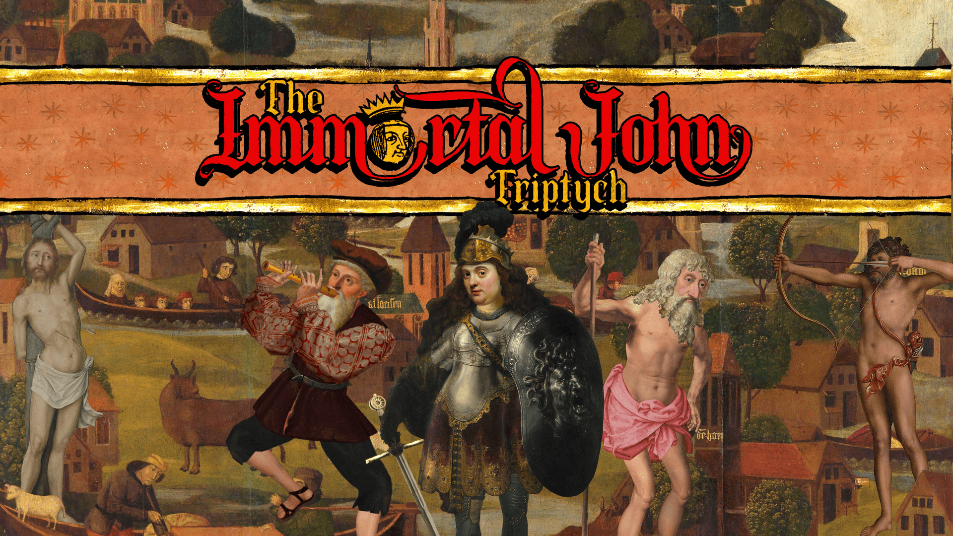 Joe Richardson이 제작하고 Akupara Games에서 출시한 The Immortal John Triptych의 주요 아트워크입니다. Made with Unity.