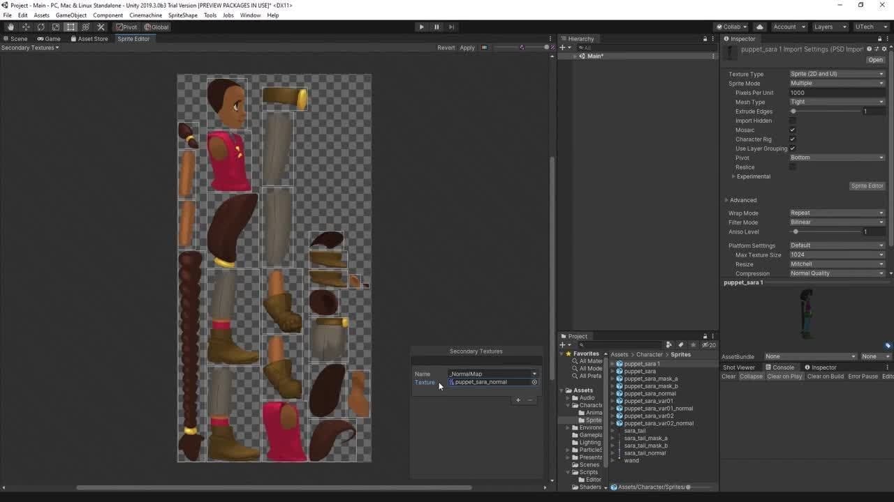 Secondary Textures and 2D Shadows