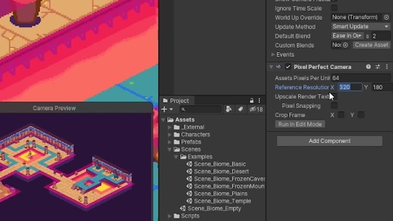 2D Pixel Perfect and Cinemachine updates
