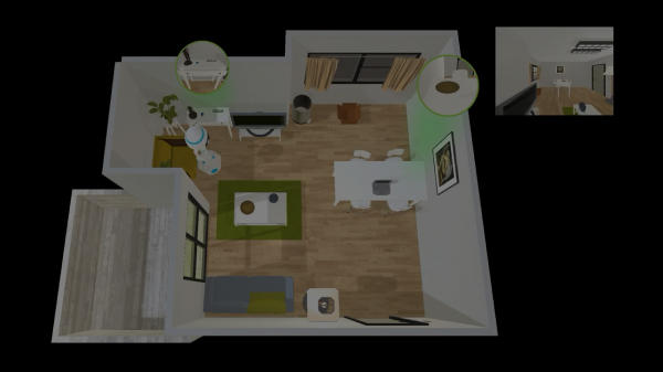 3D model of an interior space