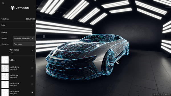 3D Car in Unity Pixyz