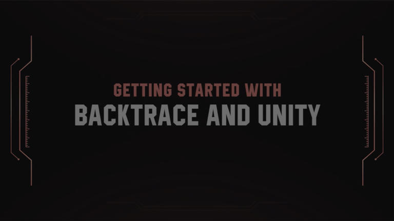 Начало работы с Backtrace для Unity