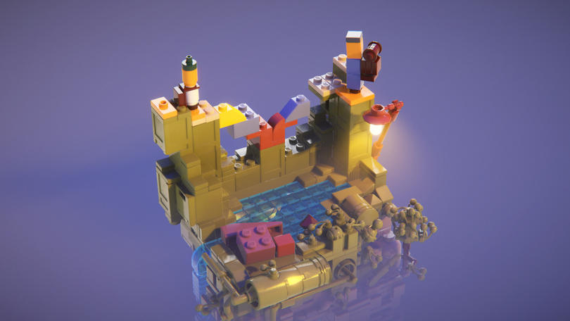 3D rendered Lego model