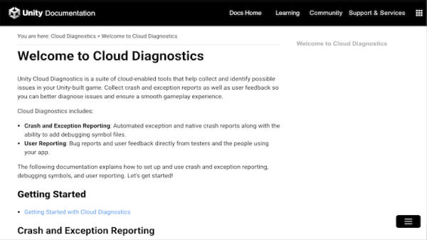 Résolution de bugs avec Cloud Diagnostics