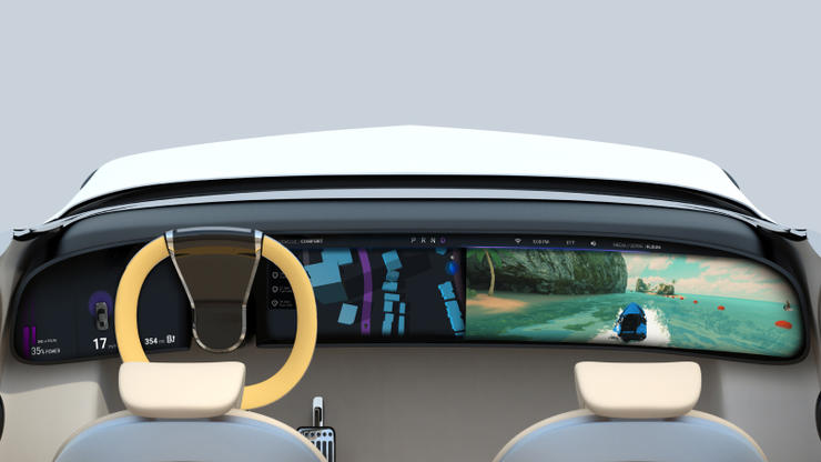 Simulation of a vehicle interior with NXP HMI demo